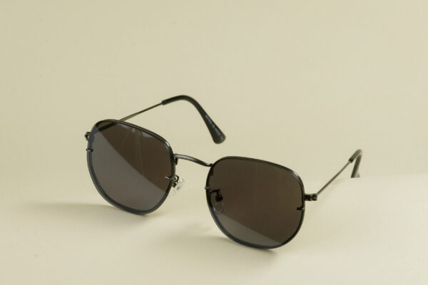 Óculos hexagonal premium all black